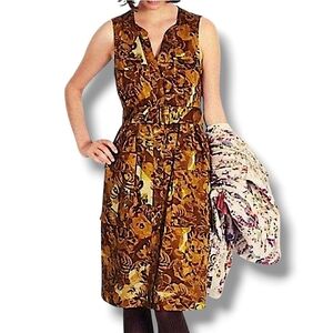 NWOT Anthropologie Moulinette Soeurs Brassica Safari Dress POCKETS Size 8